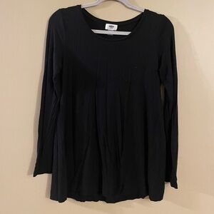 Old Navy Black Long Sleeve Crewneck  Tee Size Small